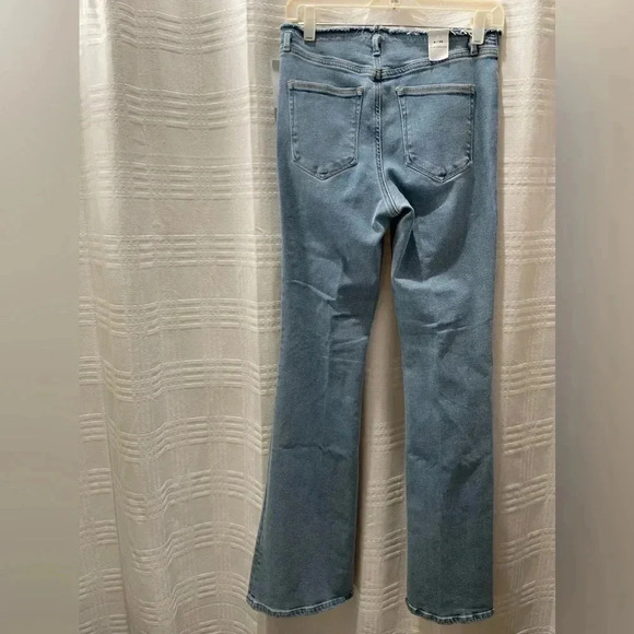 Good American Women's Good Legs Flare Jeans with No Waistband indigo 492 - Picture 3 of 14